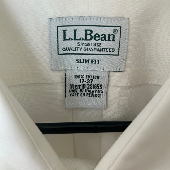 Men's Wrinkle-Free Pinpoint Oxford Cloth Shirt, Slim Fit white - Picture 3 of 6